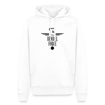 Bembel Force! 100% Hessen #069 #FrankfurtLiebe - Men’s Premium Organic Hoodie - white - Front - Nico (187cm)