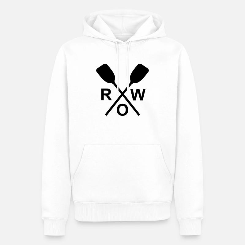 row - Männer Premium Bio Hoodie - Weiß