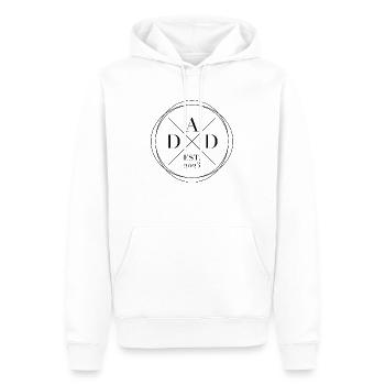 DAD EST 2023 futurs pères famille parents - Sweat à capuche Premium bio Homme - blanc - Devant - Nico (187cm)