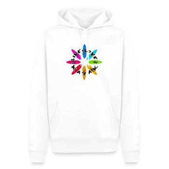 Live Love Kayak Kayaking Rowing Rower Canoe Rower - Männer Premium Bio Hoodie - Weiß - Vorne - Nico (187cm)
