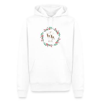 Wilde frohe Feiertage - Männer Premium Bio Hoodie - Weiß - Vorne - Nico (187cm)