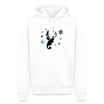 Étoiles de cerf - Sweat à capuche Premium bio Homme - blanc - Devant - Nico (187cm)