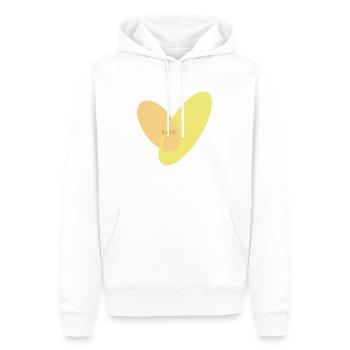 Cœur - Sweat à capuche Premium bio Homme - blanc - Devant - Nico (187cm)