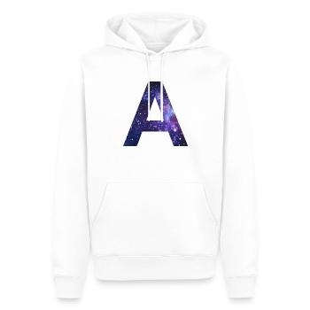 Galaxie A Buchstabe Weltall Milchstraße Geschenk - Männer Premium Bio Hoodie - Weiß - Vorne - Nico (187cm)