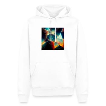 Deep Space Crystal - Männer Premium Bio Hoodie - Weiß - Vorne - Nico (187cm)