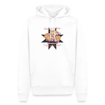 Le fromage est comme un câlin de l’intérieur Amateur de fromage - Sweat à capuche Premium bio Homme - blanc - Devant - Nico (187cm)
