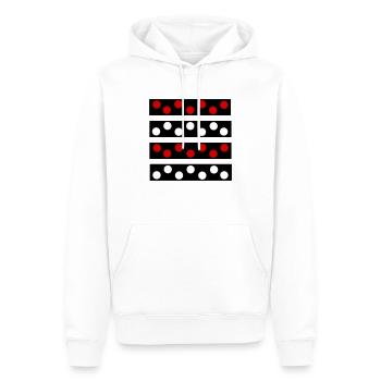 Polka Dots - Männer Premium Bio Hoodie - Weiß - Vorne - Nico (187cm)