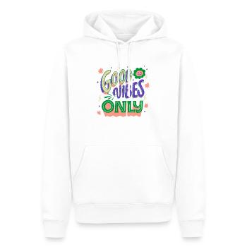 Gute Gefühle - Männer Premium Bio Hoodie - Weiß - Vorne - Nico (187cm)