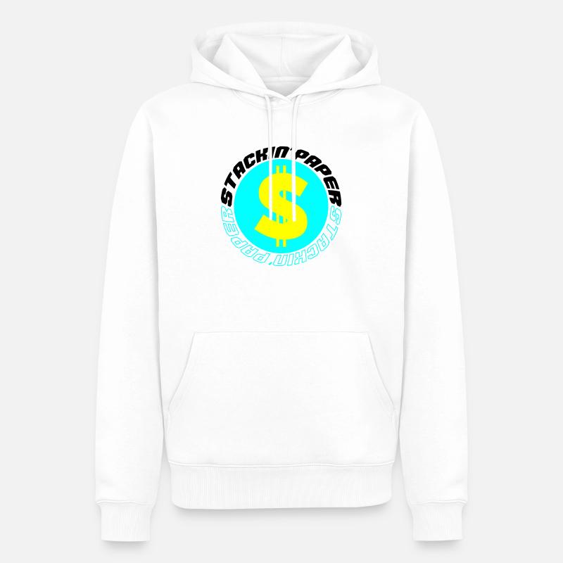 stackin paper 003 - Männer Premium Bio Hoodie - Weiß