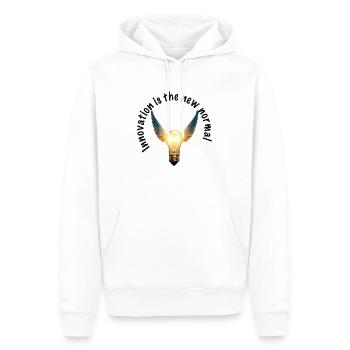 Innovation is the new normal (World Creativity Day) - Men’s Premium Organic Hoodie - white - Front - Nico (187cm)