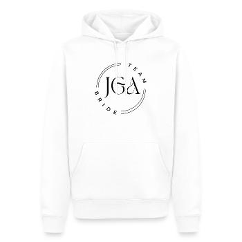 JGA Team Bride | Junggesellinnenabschied - Männer Premium Bio Hoodie - Weiß - Vorne - Nico (187cm)