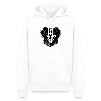 chiot heureux - Sweat à capuche Premium bio Homme - blanc - Devant - Nico (187cm)
