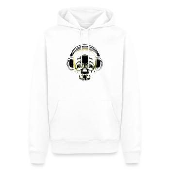 Headphone Skull - Männer Premium Bio Hoodie - Weiß - Vorne - Nico (187cm)