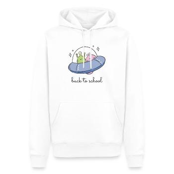 Space School Shirt, Back To School Gifts - Männer Premium Bio Hoodie - Weiß - Vorne - Nico (187cm)