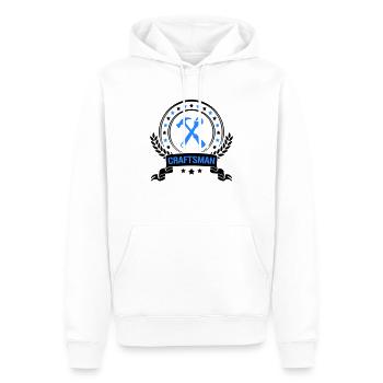håndværker - Herre Premium økologisk hoodie - hvid - Foran - Nico (187cm)