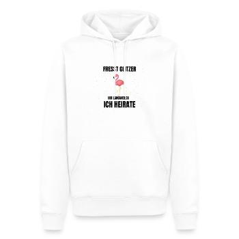 Fresst Glitzer ich heirate! JGA - Männer Premium Bio Hoodie - Weiß - Vorne - Nico (187cm)