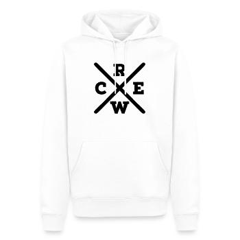 Crew - Männer Premium Bio Hoodie - Weiß - Vorne - Nico (187cm)