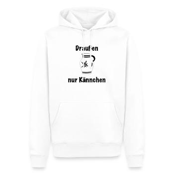Draussen nur Kännchen #BembelDesigns #FFM - Männer Premium Bio Hoodie - Weiß - Vorne - Nico (187cm)