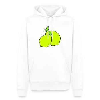 Citrons - Sweat à capuche Premium bio Homme - blanc - Devant - Nico (187cm)