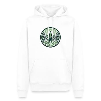 CBD-Hemporor - Männer Premium Bio Hoodie - Weiß - Vorne - Nico (187cm)