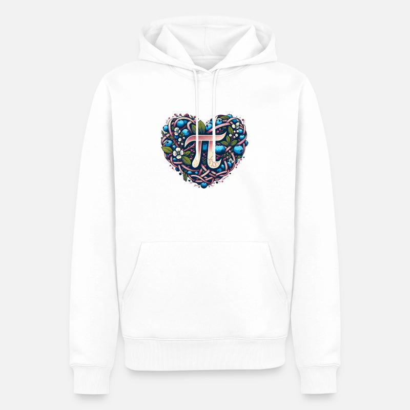 Journée Blueberry Pi - Sweat à capuche Premium bio Homme - blanc