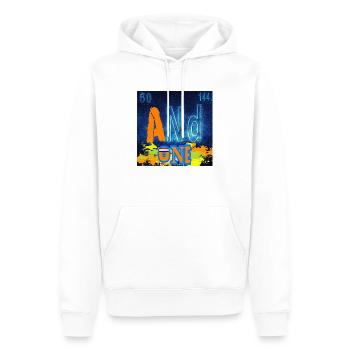 AND ONE CHEMISTRY - Sweat à capuche Premium bio Homme - blanc - Devant - Nico (187cm)