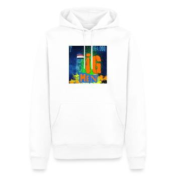 BIG MEN CHEMISTRY - Sweat à capuche Premium bio Homme - blanc - Devant - Nico (187cm)