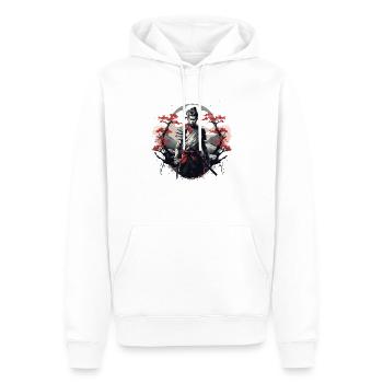 Samurai Japan Kirschbaum Landschaft - Männer Premium Bio Hoodie - Weiß - Vorne - Nico (187cm)