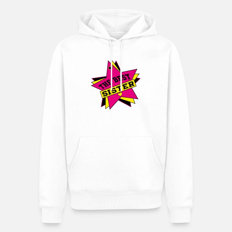 DIE BESTE SCHWESTER - Männer Premium Bio Hoodie - Weiß