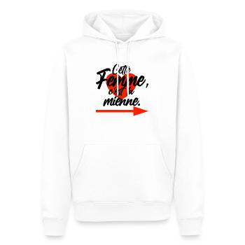 cette femme est la mienne - Sweat à capuche Premium bio Homme - blanc - Devant - Nico (187cm)