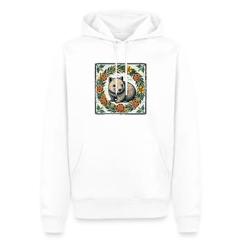Wombat - Männer Premium Bio Hoodie - Weiß - Vorne - Nico (187cm)