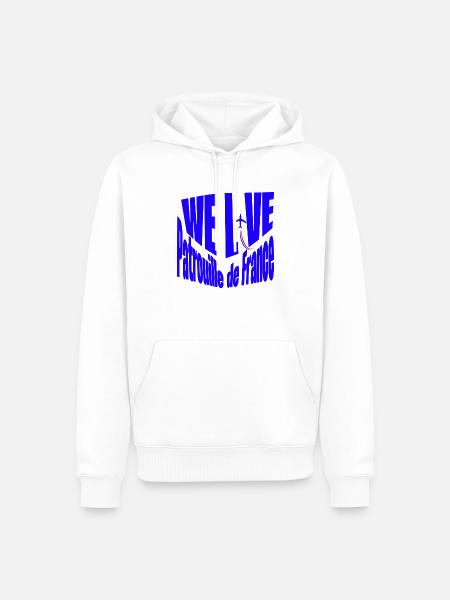 Patrouille de France - Sweat à capuche Premium bio Homme - blanc