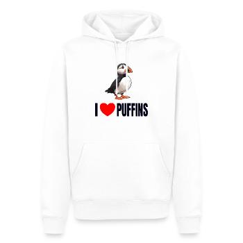 Papageientaucher Küstenvögel Papageientaucher - Männer Premium Bio Hoodie - Weiß - Vorne - Nico (187cm)