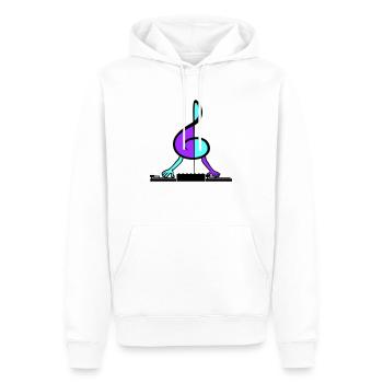 DJ Musique Clé Clef Note Mixeur Fête Vinyle - Sweat à capuche Premium bio Homme - blanc - Devant - Nico (187cm)