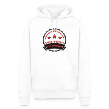 Meilleur DOCTEUR du monde - Sweat à capuche Premium bio Homme - blanc - Devant - Nico (187cm)
