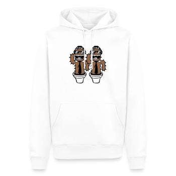 2 DJ Cool Cacti Cactus Team Friends Party Music - Men’s Premium Organic Hoodie - white - Front - Nico (187cm)