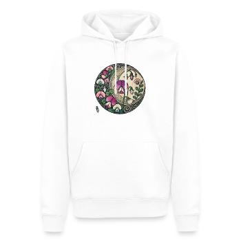 Süßer Erbsen-Mond - Männer Premium Bio Hoodie - Weiß - Vorne - Nico (187cm)