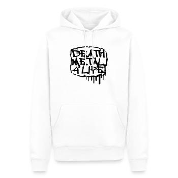 Heavy Death Metal 4 Life Hard Rock Cool Graffiti - Männer Premium Bio Hoodie - Weiß - Vorne - Nico (187cm)