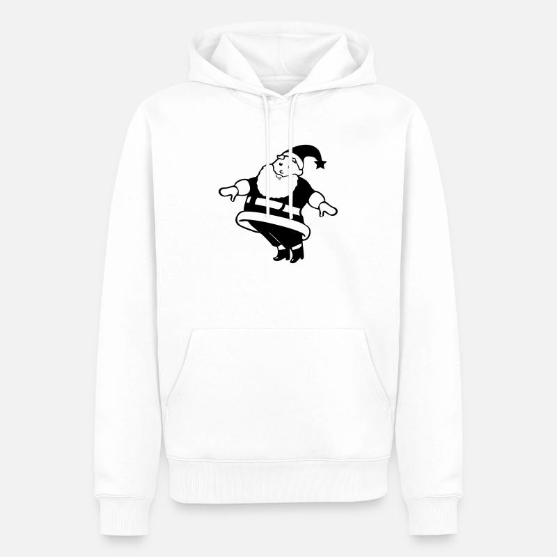 Weihnachtsmann Comic - Männer Premium Bio Hoodie - Weiß