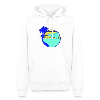 Avion en papier Avion Avion Avion Vol Voyage Cool - Sweat à capuche Premium bio Homme - blanc - Devant - Nico (187cm)