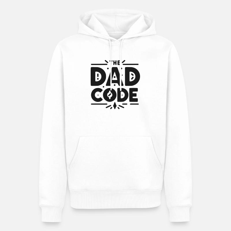 Le code du papa - Sweat à capuche Premium bio Homme - blanc