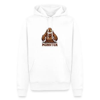 mud monster - Men’s Premium Organic Hoodie - white - Front - Nico (187cm)