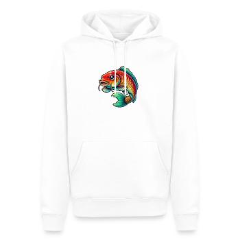 Fisch Karpfen - Männer Premium Bio Hoodie - Weiß - Vorne - Nico (187cm)