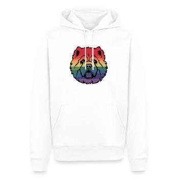 Regenbogen-Chow-Chow - Männer Premium Bio Hoodie - Weiß - Vorne - Nico (187cm)