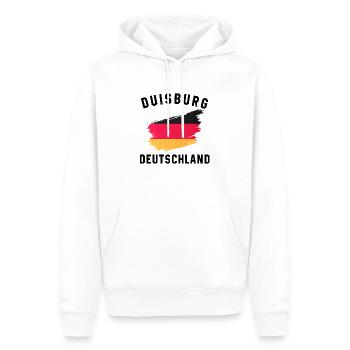 Drapeau de l’Allemagne - Design artistique en épinglettes - Sweat à capuche Premium bio Homme - blanc - Devant - Nico (187cm)