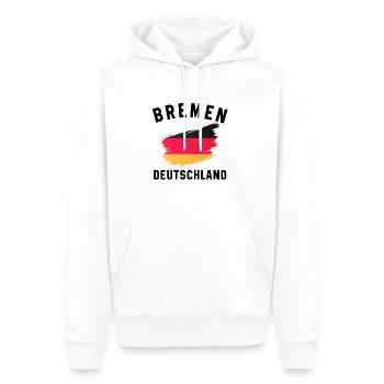 Drapeau de l’Allemagne - Brush Stroke Design - Sweat à capuche Premium bio Homme - blanc - Devant - Nico (187cm)