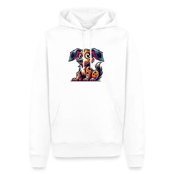 Chien Chien - Sweat à capuche Premium bio Homme - blanc - Devant - Nico (187cm)