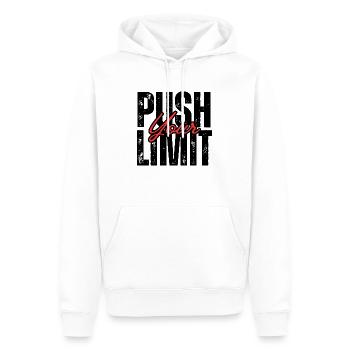 Black and White Gym Motivational T shirt Design - Männer Premium Bio Hoodie - Weiß - Vorne - Nico (187cm)