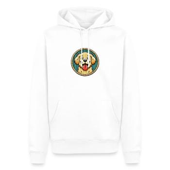 Süßer Hund - Männer Premium Bio Hoodie - Weiß - Vorne - Nico (187cm)