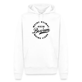 Bochum- Heimat - Männer Premium Bio Hoodie - Weiß - Vorne - Nico (187cm)